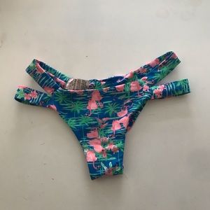 Flamingo bikini bottoms Small